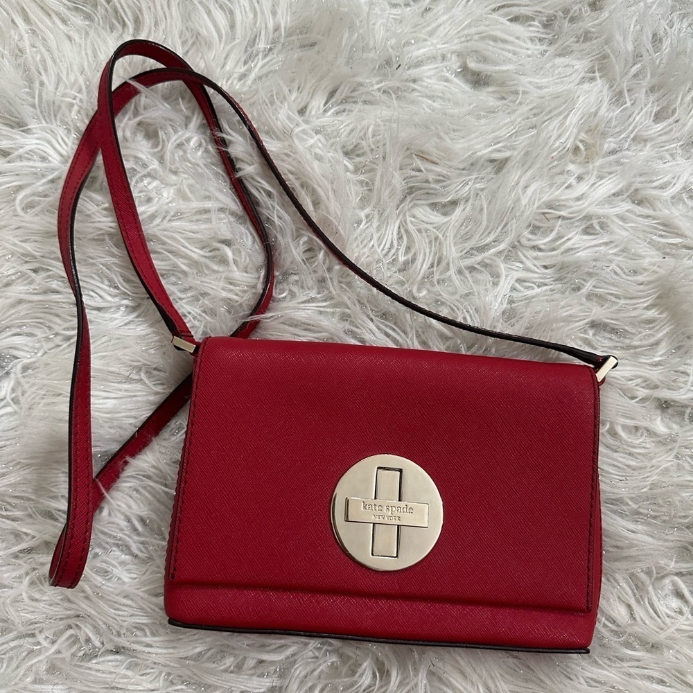 Kate spade Elegant Red Leather crossbody bag